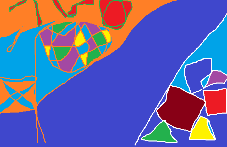 Abstract images created in Microsoft Paint