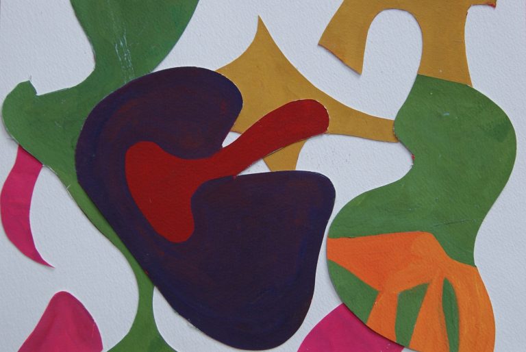 Guache collage cut outs