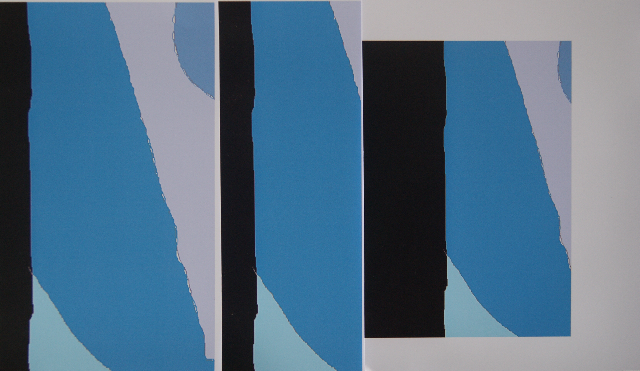 Gouache on paper - photographed and cut - mixed media