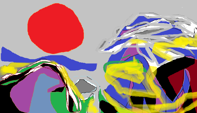 Abstract images created in Microsoft Paint