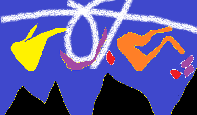 Abstract images created in Microsoft Paint